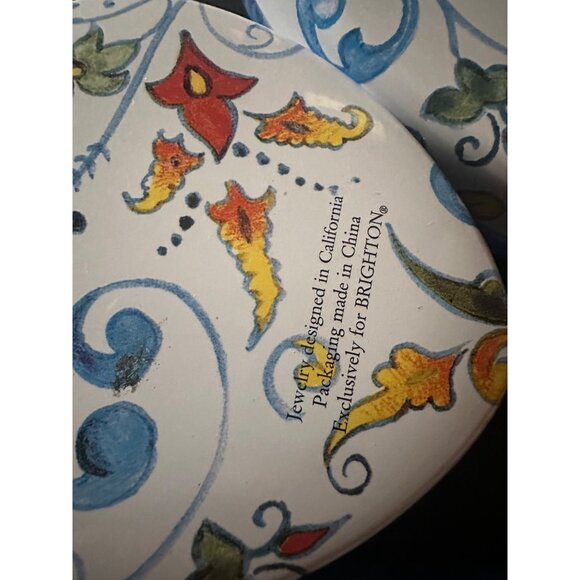 Brighton Decorative Tin Set Collectible Blue Heart & watch Storage Boxes Design - Picture 8 of 11